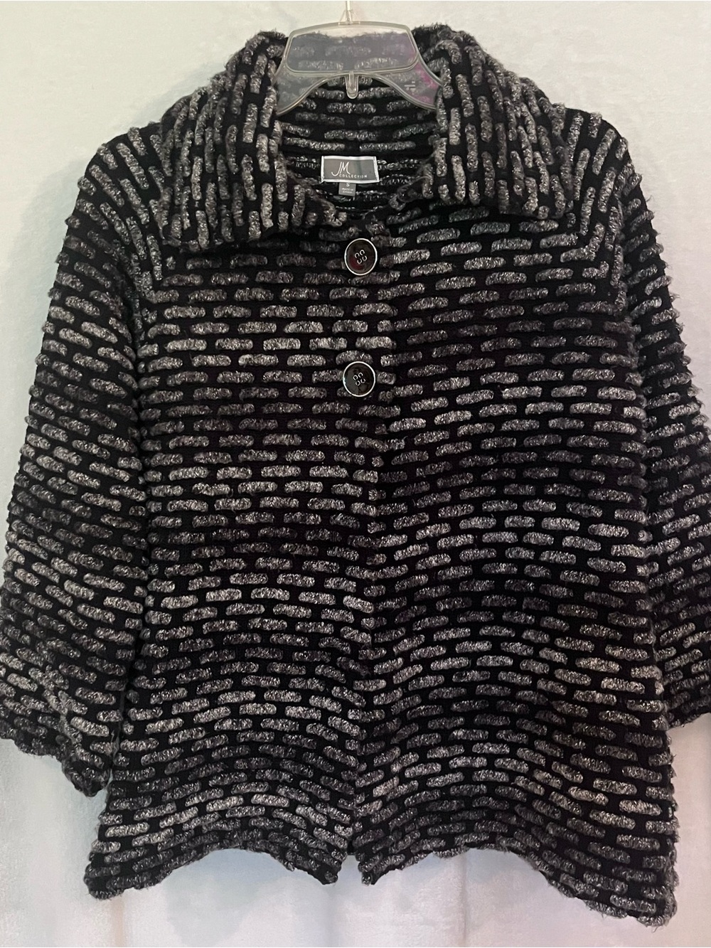 JM Collection Textured Knit Cardigan